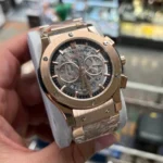 ساعت هابلوت بند فلزی صفحه اسکلتون - Image 4