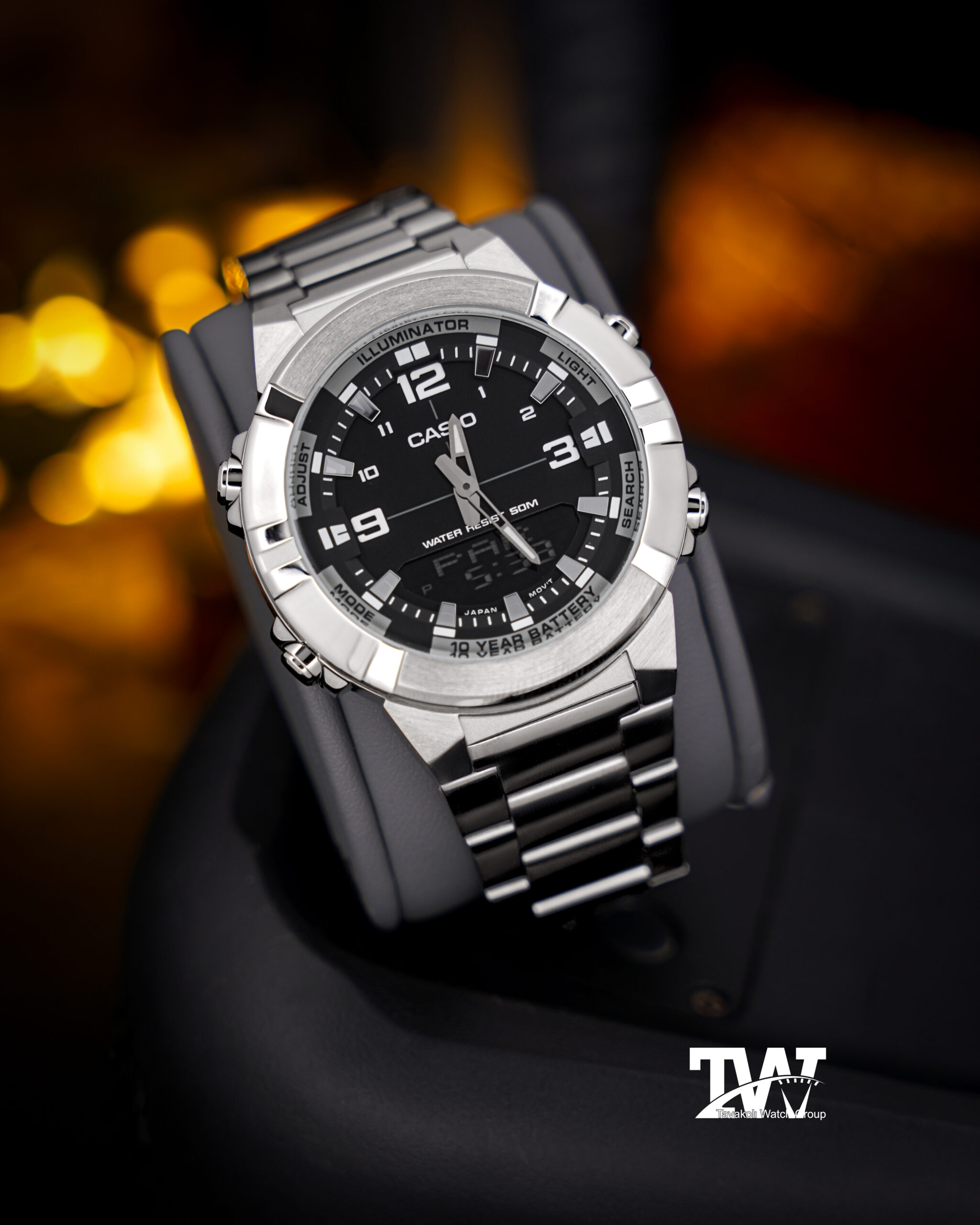 ساعت دوزمانه مردانه کاسیو AMW-870D-1AVDF ساعت دوزمانه مردانه کاسیو AMW-870D-1AVDF